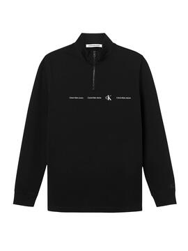 T-Shirt Calvin Klein Jeans Milano Zip Noire