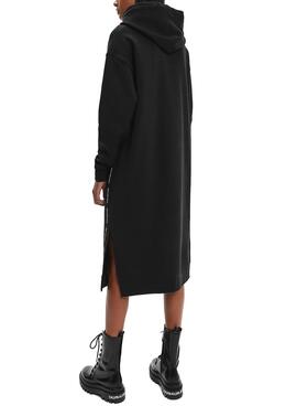 Robe Calvin Klein Jeans Répétition latérale Noire Femme