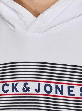 Sweat Jack & Jones Corp Blanc pour Homme