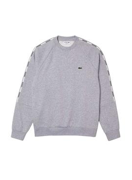 Sweat Lacoste SH1213 Gris pour Homme