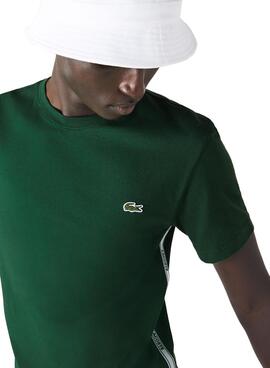 T-Shirt Lacoste TH1207 Vert pour Homme