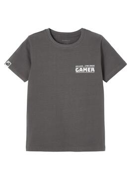 T-Shirt Name It Bumka Gris pour Garçon