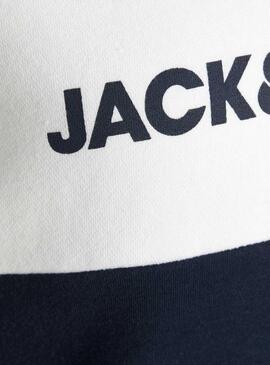 Sweat Jack & Jones Logo Blocking Bleu Marine Garçon