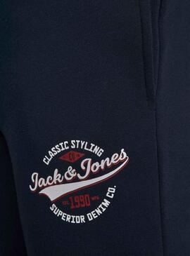 Pantalon Survêtement Jack & Jones Logo Bleu Marine Garçon