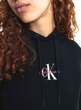 Sweat Calvin Klein Jumpsuitgram Logo Noire Femme