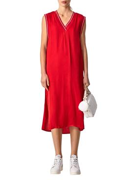 Robe Pepe Jeans Matilda Rouge pour Femme