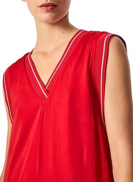 Robe Pepe Jeans Matilda Rouge pour Femme