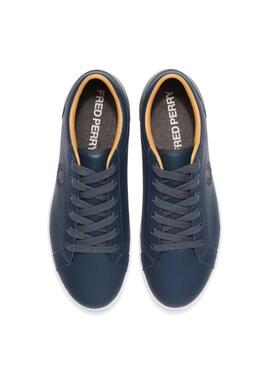 Chaussure Fred Perry Baseline Leather Marin Hombr