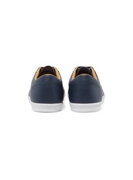 Chaussure Fred Perry Baseline Leather Marin Hombr