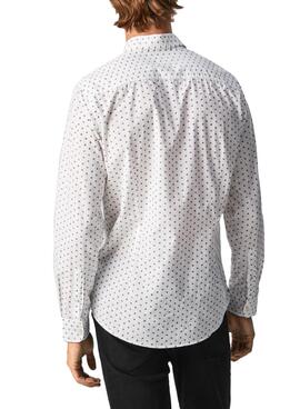 Chemise Pepe Jeans Parkgate Blanc Printed Homme