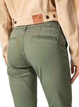 Pantalon Pepe Jeans Maura Vert pour Femme