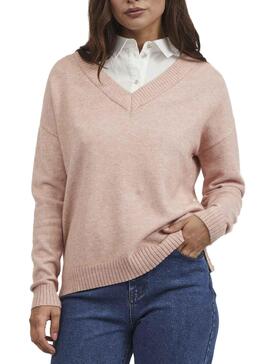 Pull Vila Viril Oversize Rose pour Femme