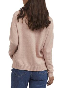 Pull Vila Viril Oversize Rose pour Femme