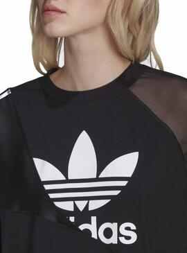Robe Adidas Split Trefoil Noire pour Femme