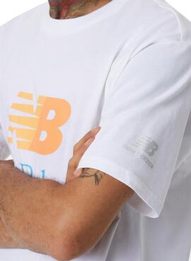 T-Shirt NB Essentials Celebrate Split Logo Blanc