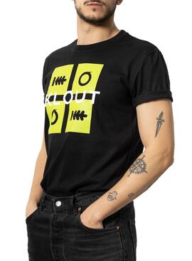 T-Shirt Klout Puzzle Néon Noire