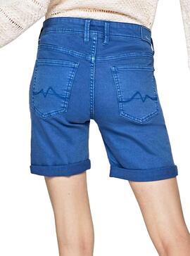 Short Pepe Jeans Poppy Bleu Femme