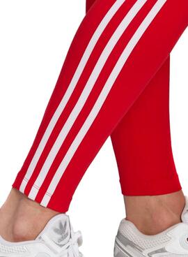Leggings Adidas Classics 3 Stripes Rouges pour Femme