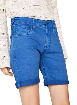 Short Pepe Jeans Poppy Bleu Femme