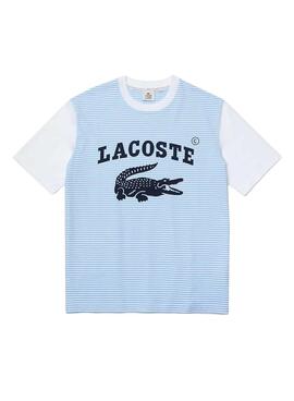 T-Shirt Lacoste Live TH2781 Bleu Rayures Homme