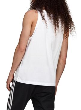 T-Shirt Adidas Sans Manches Trefoil Blanc Homme