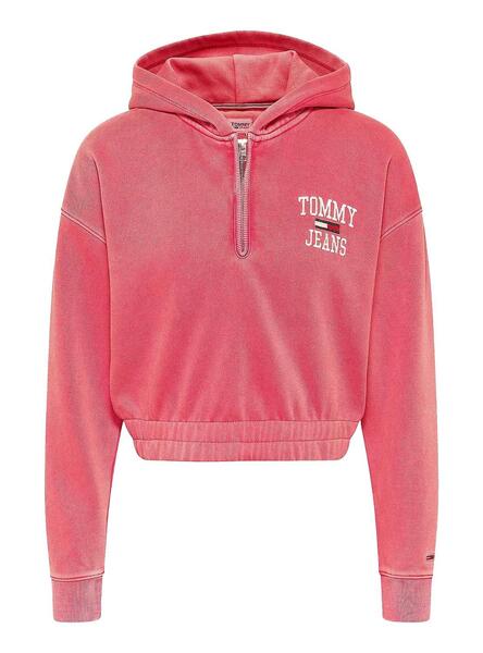 Tommy Jeans '90s Cropped Red Contrast Hoodie