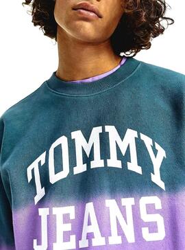 Sweat Tommy Jeans Colorblock Tie Dye Homme