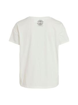 T-Shirt Vila Rocksy Frida Khalo Blanc pour Femme