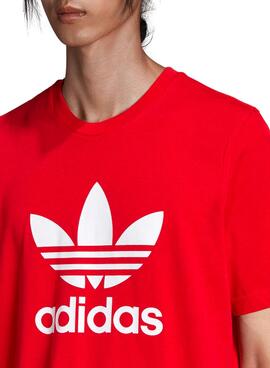 T-Shirt Adidas Trefoil Logo Rouge pour Homme