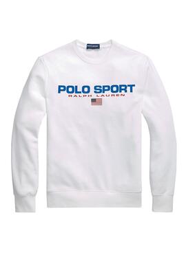 Sweat Polo Ralph Lauren Sport Blanc Homme