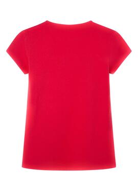 T-Shirt Pepe Jeans Bonnet Rouge pour Fille