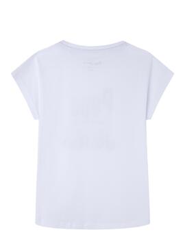 T-Shirt Pepe Jeans Kaela Blanc pour Fille
