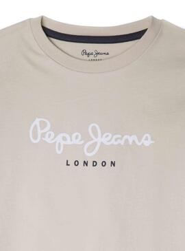 T-Shirt Pepe Jeans New Art Marron pour Garçon