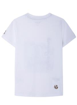 T-Shirt Pepe Jeans Cameron Londres Blanc Garçon