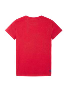 T-Shirt Pepe Jeans Caiken Rouge pour Garçon
