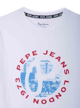 T-Shirt Pepe Jeans Chester Blanc pour Garçon
