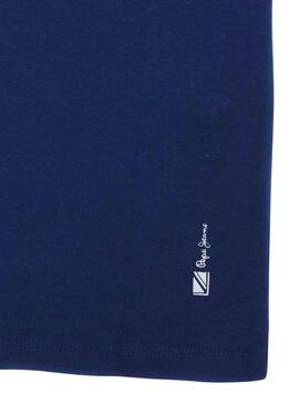 T-Shirt Pepe Jeans Carlton Bleu Marine pour Garçon