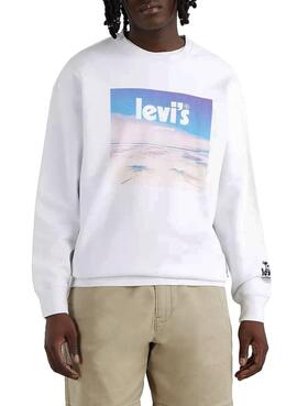 Sweat Levis Relaxed Graphic Sum Blanc Homme