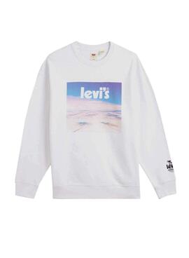 Sweat Levis Relaxed Graphic Sum Blanc Homme