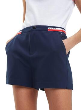 Short Tommy Jeans Branded Marin Pour Les Femmes