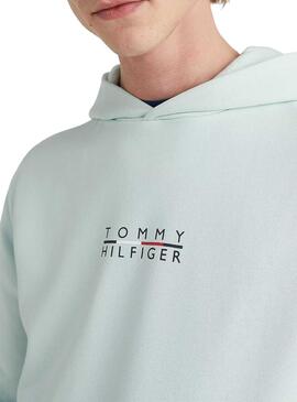 Sweat Tommy Hilfiger Square Logo Vert Homme