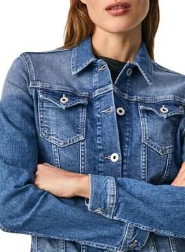 Veste Denim Pepe Jeans Thrift Bleu pour Femme