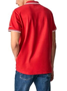 Polo Pepe Jeans Frederick Rouge pour Homme