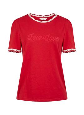 T-Shirt Naf Naf Love Rouge pour Femme