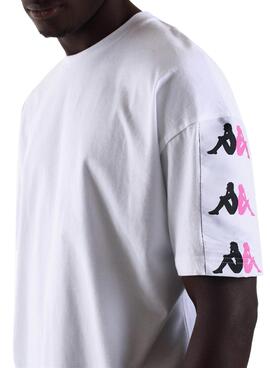 T-Shirt Kappa Lilla Authentic Blanc pour Homme