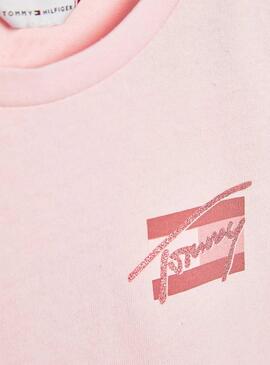 T-Shirt Tommy Hilfiger Natural Dye Rose pour Fille