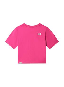 T-Shirt The North Face Simple Dome Crop Rosa Fille