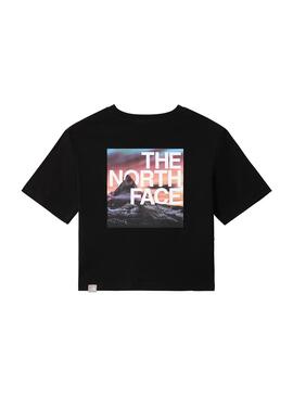 T-Shirt The North Face Graphic Crop Noire Fille