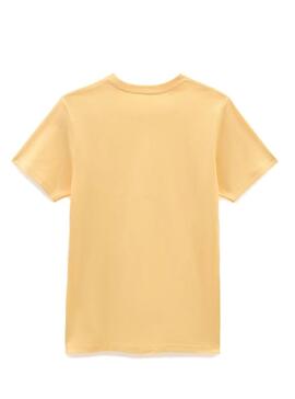 T-Shirt Vans Left Chest Logo Amarilla pour Femme