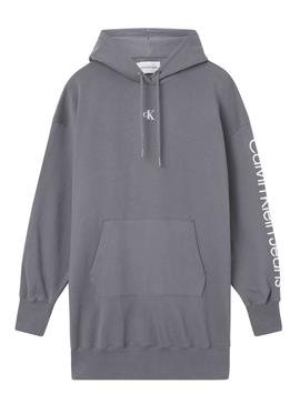 Sweat Calvin Klein Deux Un Monogram Gris Femme